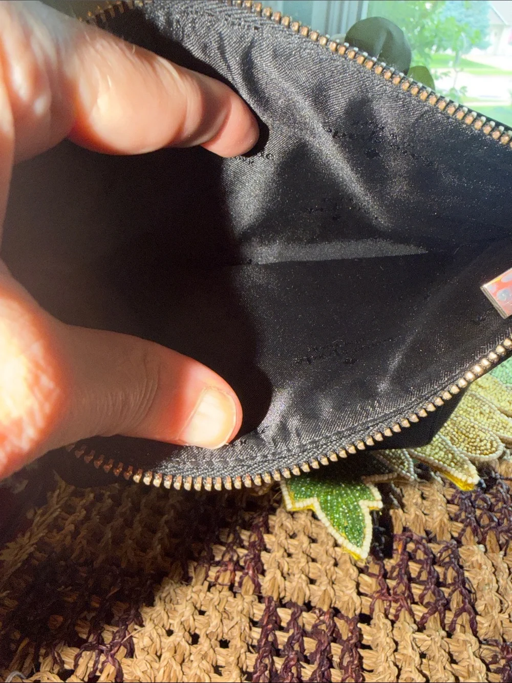 kate spade Black Pebbled Leather Crossbody with Front Zip